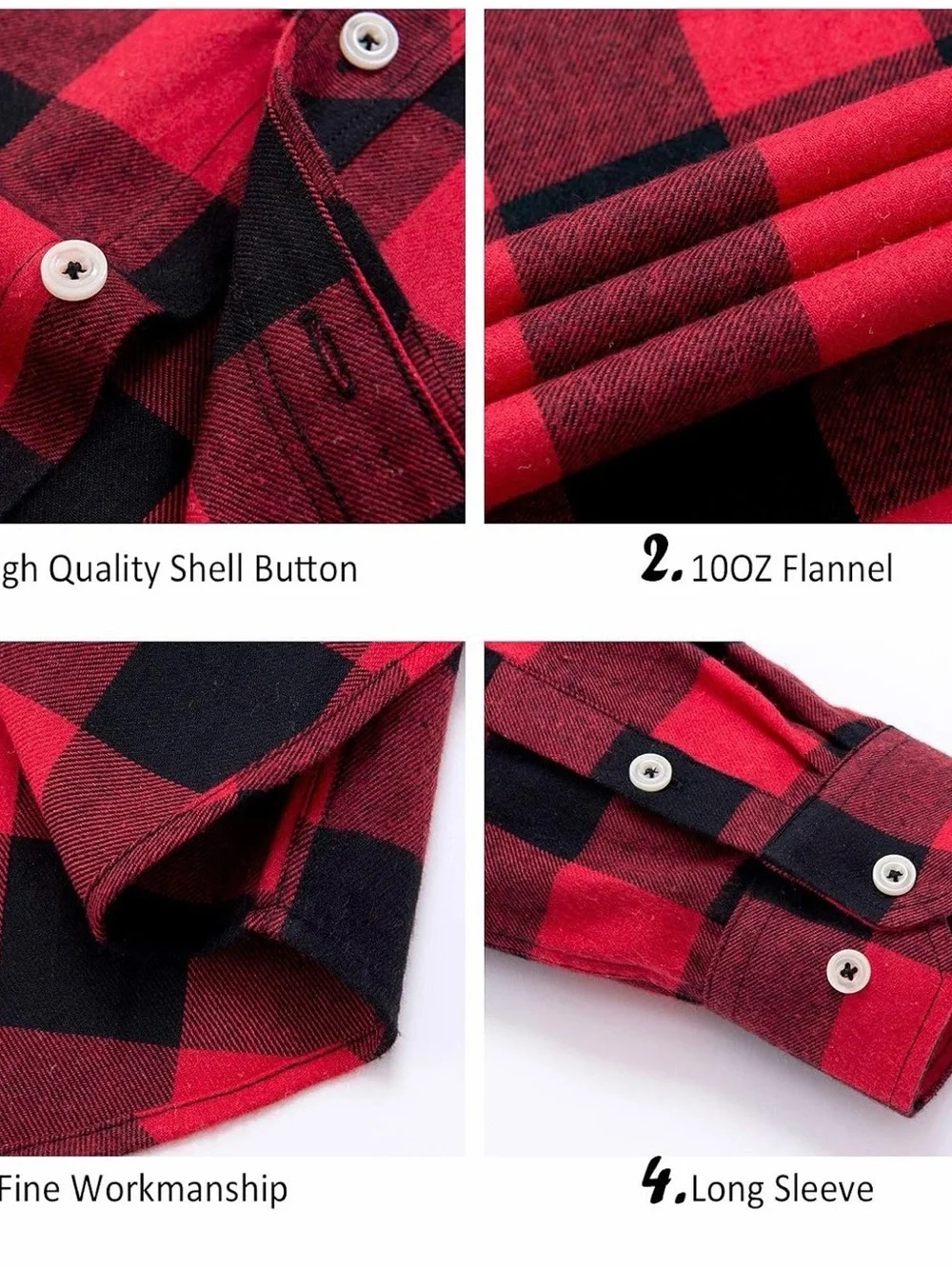 NWT Men’s XXXL Red & Black Buffalo Plaid Flannel Button Down Shirt